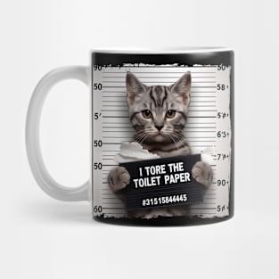 Cat Jail | Toilet Paper Bandit | T Shirt Design Mug